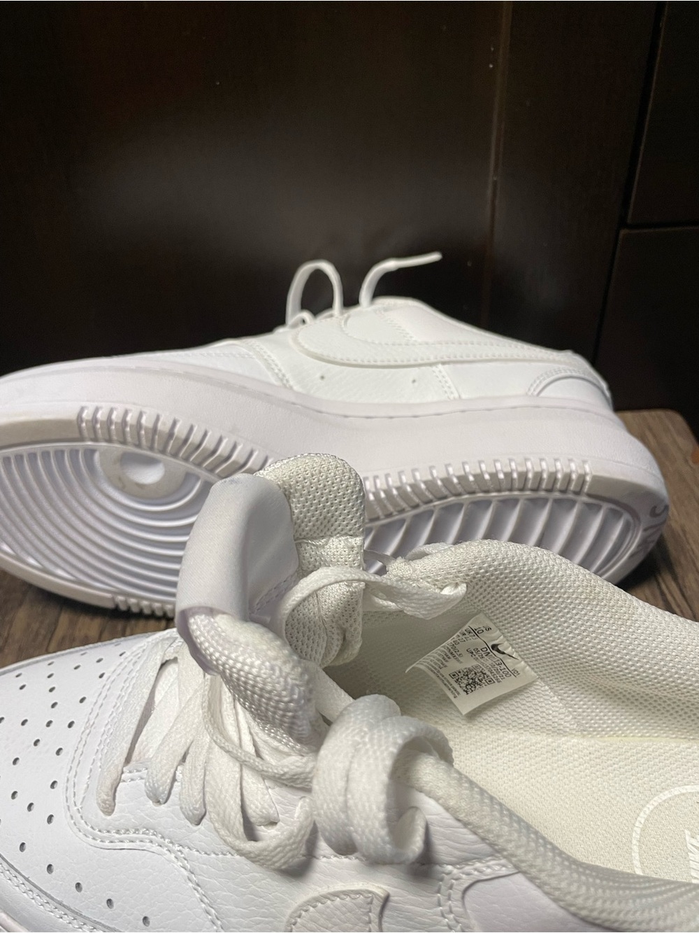 Nike Women's Court Vision Alta Platform (Triple White),size10
